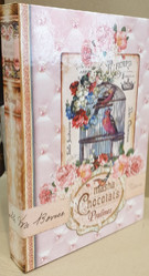 Продуктови Категории Шоколади Masha Красива кутия с белгийски бонбони във формата на книга - Птици 200 гр.